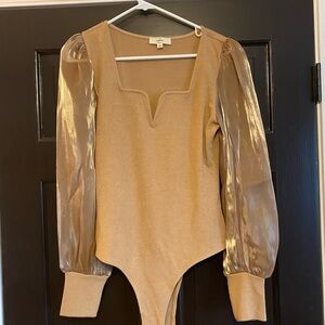 Entro Tan Ribbed Top